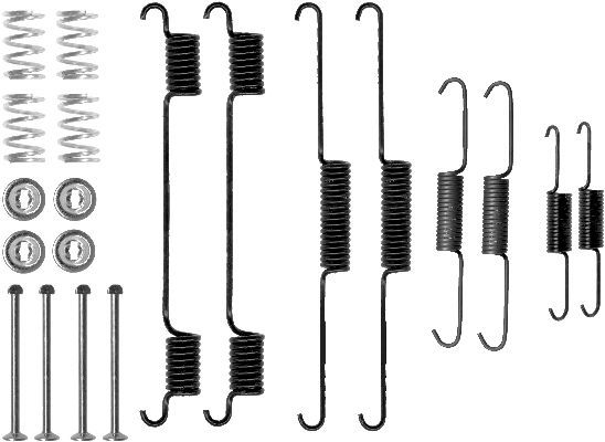 HELLA PAGID priedų komplektas, stabdžių trinkelės 8DZ 355 200-661